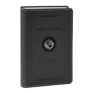 Bíblia Sagrada | Letra Supergigante | NAA | Capa Luxo Cinza Peixe em Oferta na Shopee