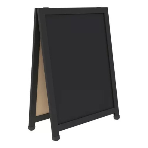 Quadro Negro Cavalete 80x60cm Ideal para Cardápios e Anúncios Moldura Placa de Calçada