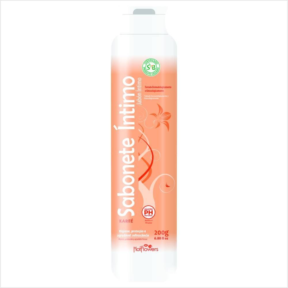 Sabonete Íntimo Feminino de Karité com Ação Hidratante Para Peles Ressacadas e Sensíveis 200g Hot Flowers