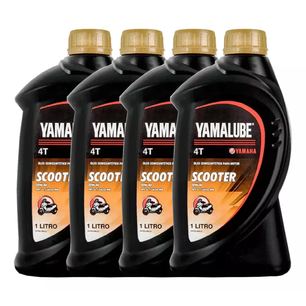 KIT 4 OLEO YAMALUBE SCOOTER 4T 10W40 SEMI SINTÉTICO API SL em Oferta na Shopee