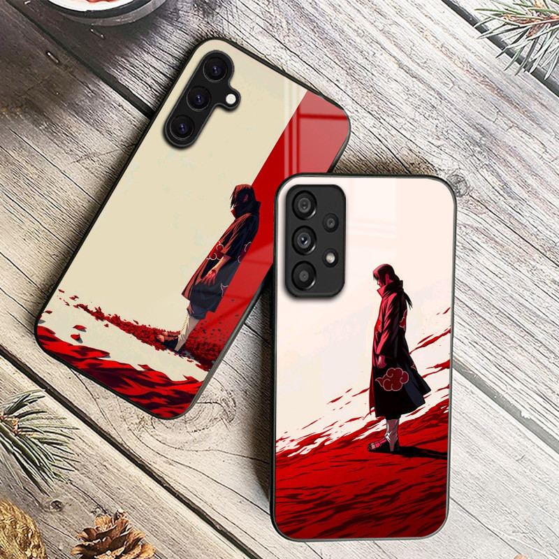 Itachi Uchiha naruto 02 Capa De Telefone De Vidro Para Samsung Galaxy A14 A16 A30 A22 A32 A33 A34 A40 A42 A55 4G A52 A53