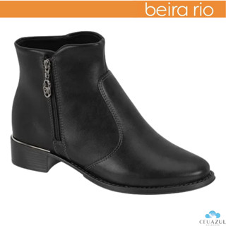 Bota Feminina Beira Rio Cano Curto Elegânte Confortável em Oferta na Shopee