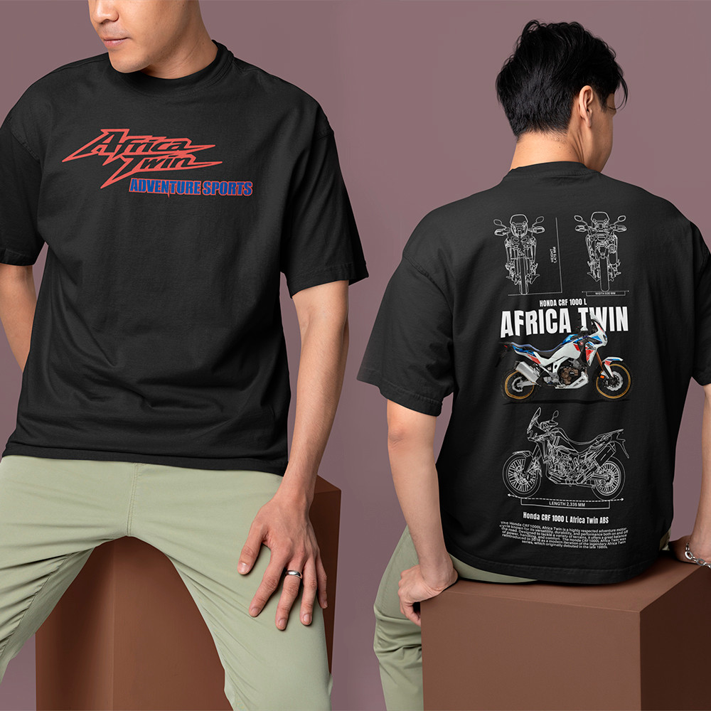 Camiseta Africa Twin Honda CRF 1000 L Camisa Moto Esportiva Adventure Algodão Premium