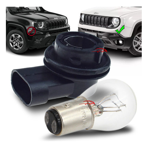 Soquete 2 Polos Drl Lanterna Luz Diurna Dianteira Renegade