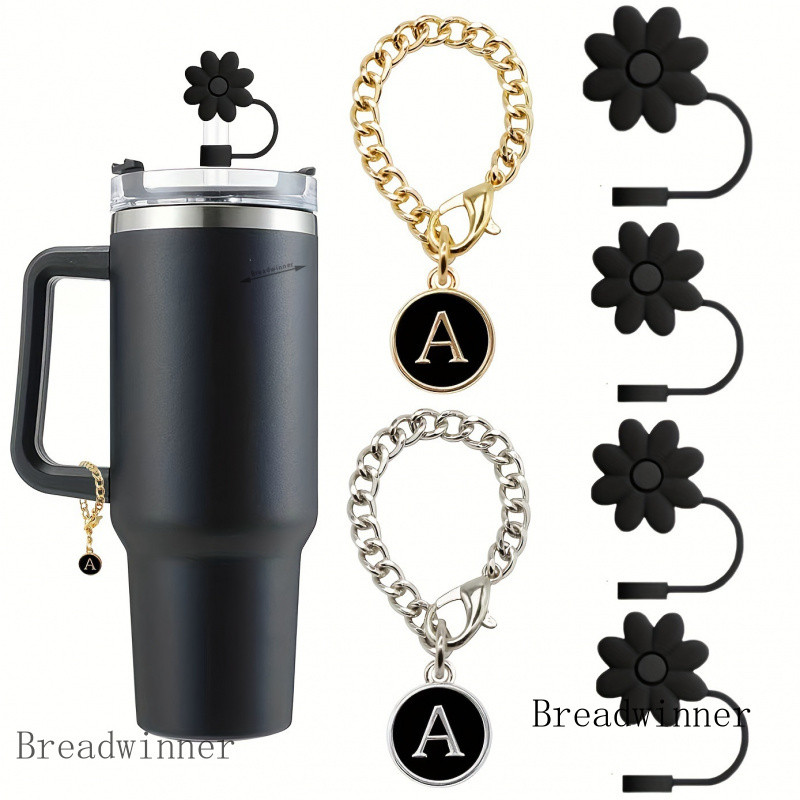 Acessórios Decorativos Copo Água 26 Letras Pingente Corrente Mochila Chapéu Palha Charm Acessório Moda Presente Criativo