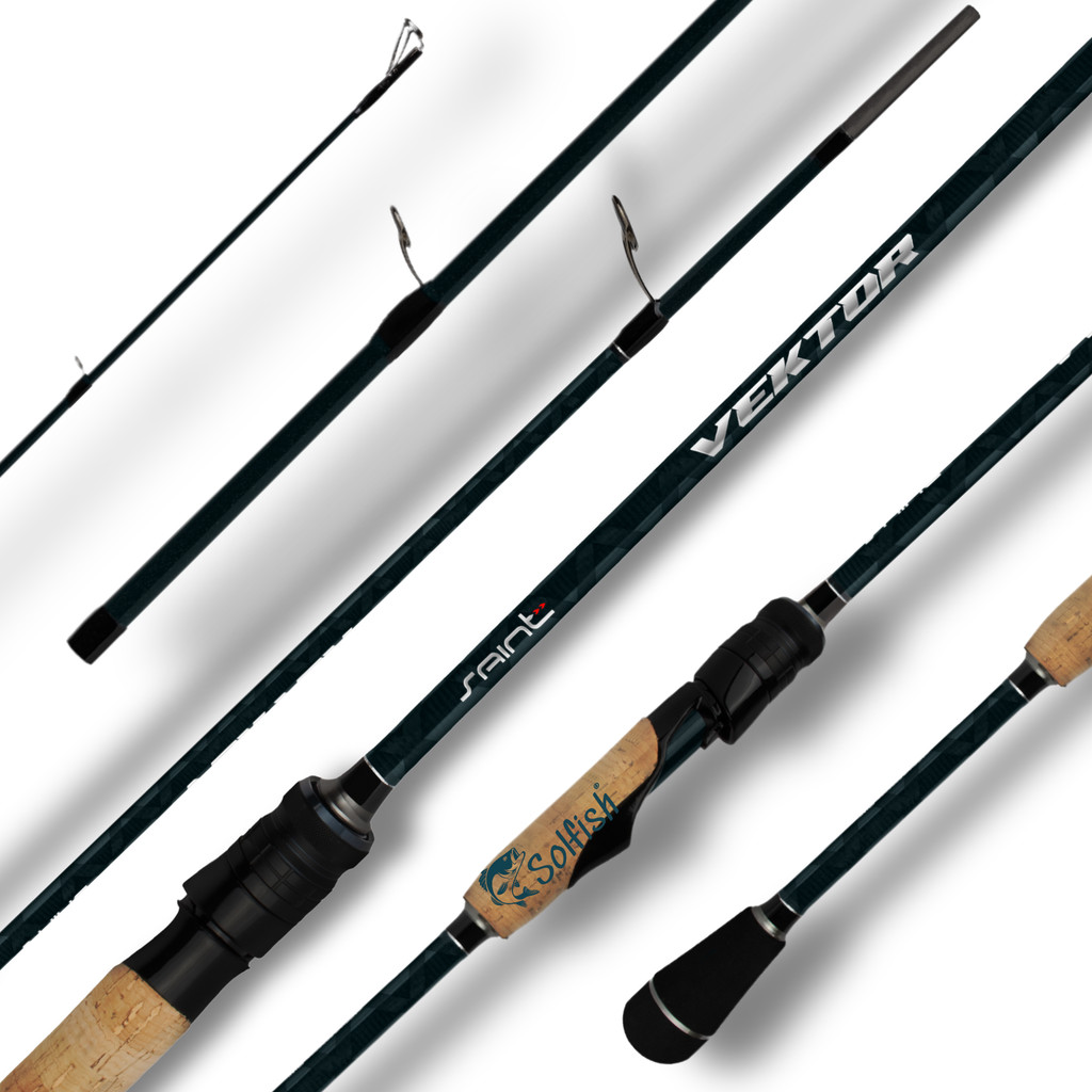 Vara Saint Vektor 1,73m 17lbs 2 Partes Para Molinete Carbono IM8 Para Isca Artificial e Natural