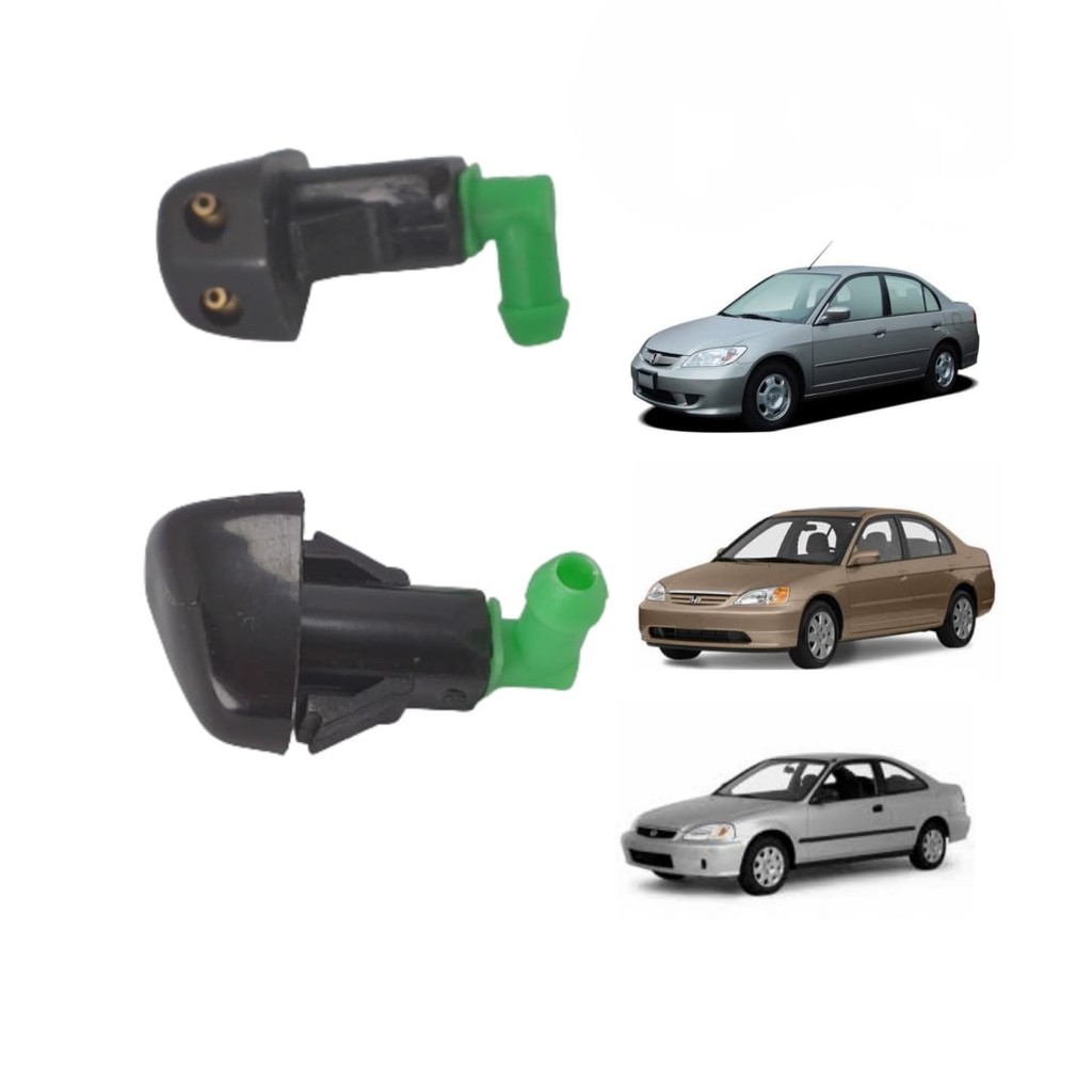 Bico Esguicho Brucutu Limpador do Parabrisa Civic Crv 1998 1999 2000 2001 2002 2003 2004 2005 2006 Par Ejetor Agua Lavad