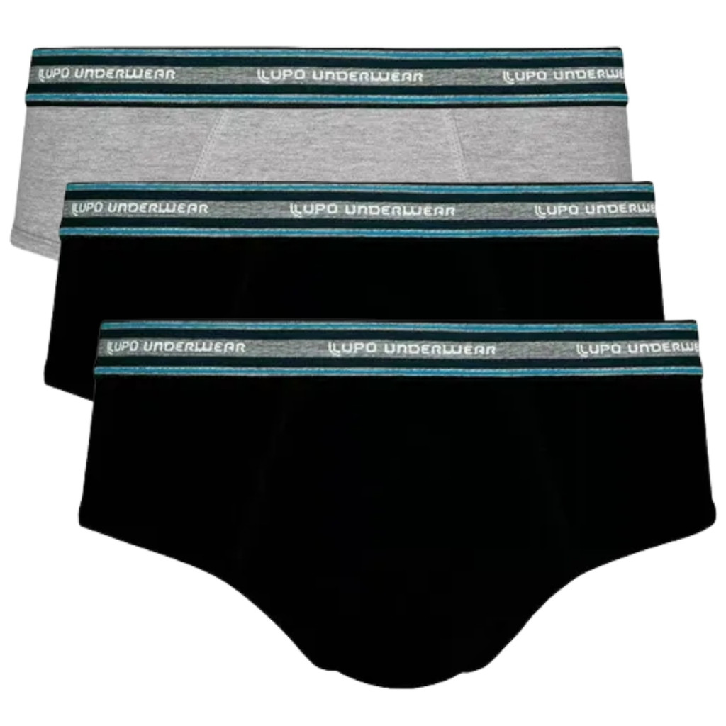 Kit 3 Cuecas Slip Lupo Algodão Cotton Conforto Original Adulto