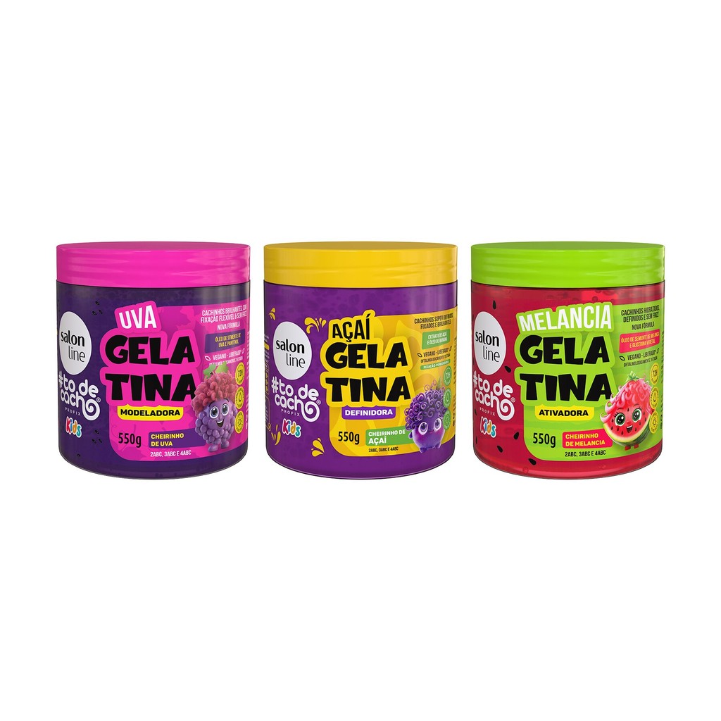 Combo com 3 Gelatinas #todecacho Kids