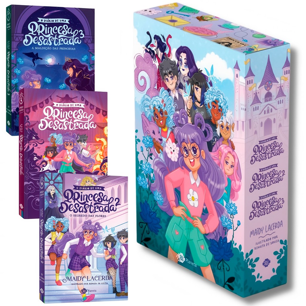Box O Diário De Uma Princesa Desastrada Vol. 1, 2, 3 Com Pôster E Capas Inéditas - Maidy Lacerda