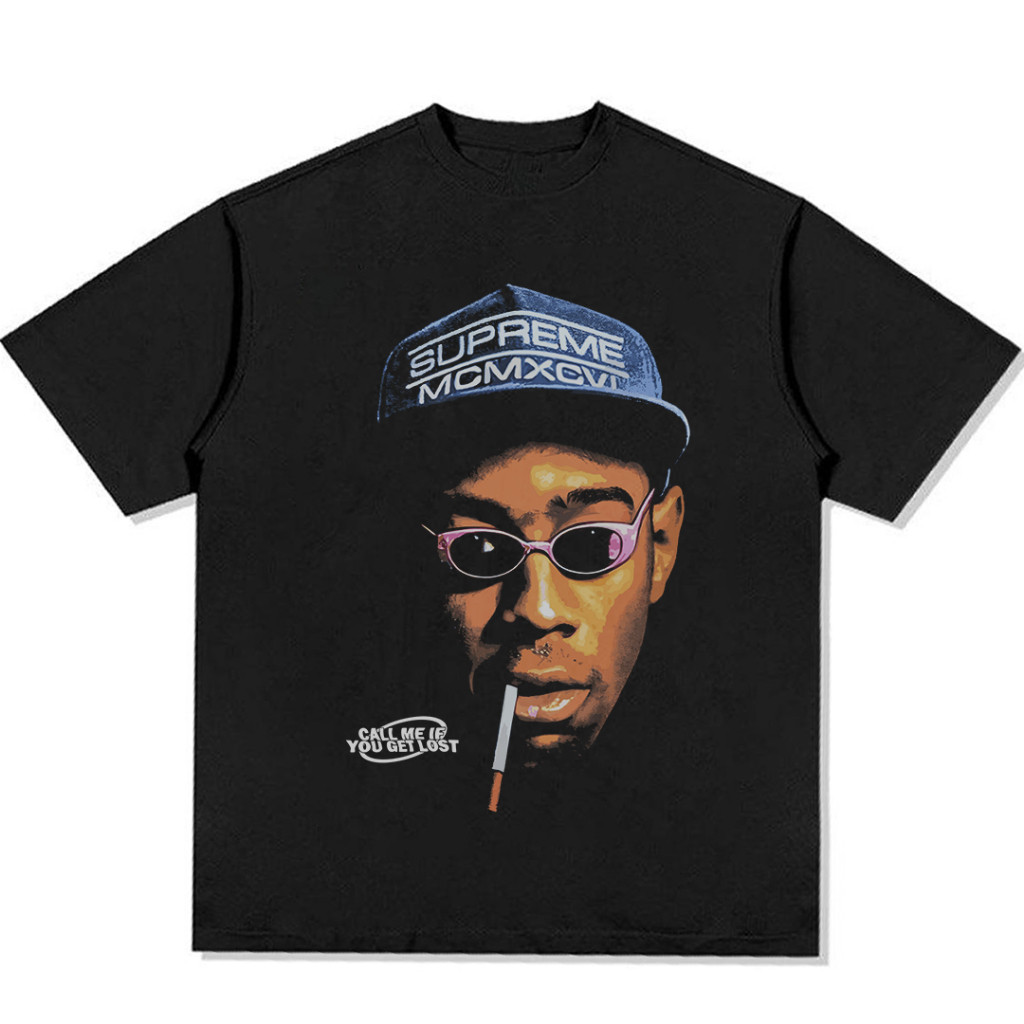 [Camiseta Premium em Algodão Puro]GXG Camiseta T-shirt Unissex Algodão Tyler the Creator Face em Oferta na Shopee