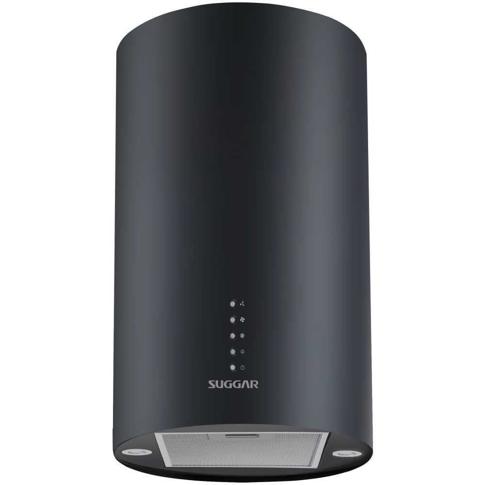 Coifa Ilha Quartzo Redonda 35Cm Preta TP3522PT Suggar 220V