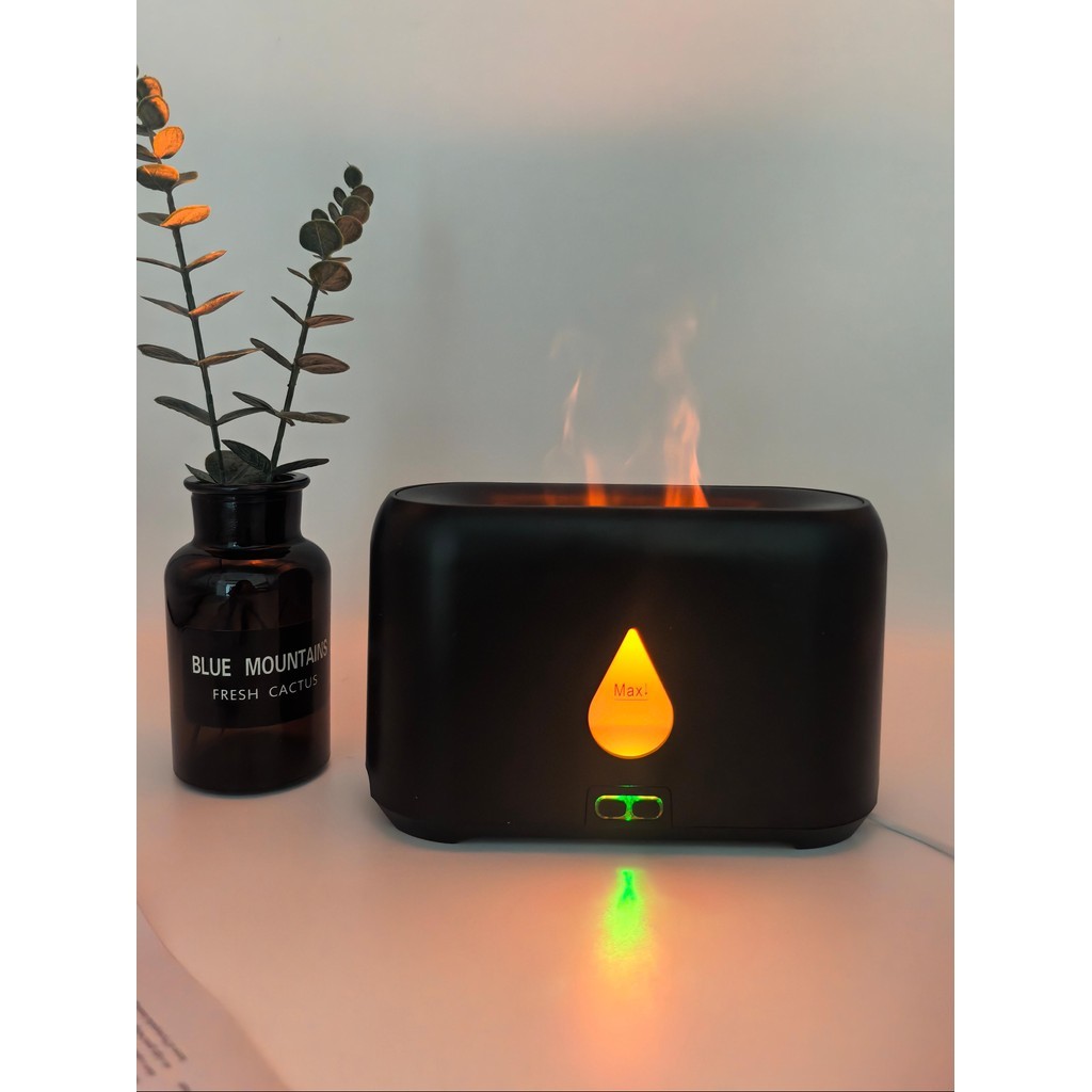Umidificador com Efeito de Chama LED - 500ml, Aromaterapia e para Cas