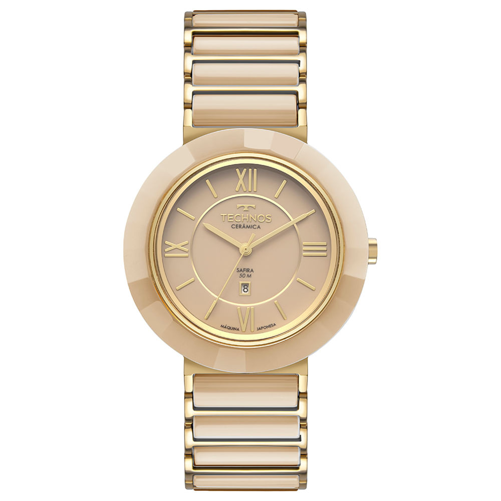 Relógio Technos Feminino Ceramic/saphire Dourado - 2015BV/1X