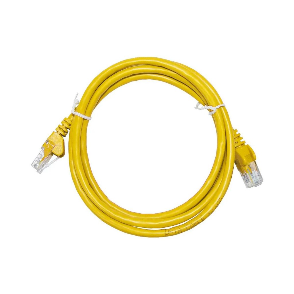 Cabo de Rede UTP (Patch Cord) RJ45 Cat 5e - 1,5 metros - Certificação Anatel - Amarelo em Oferta na Shopee