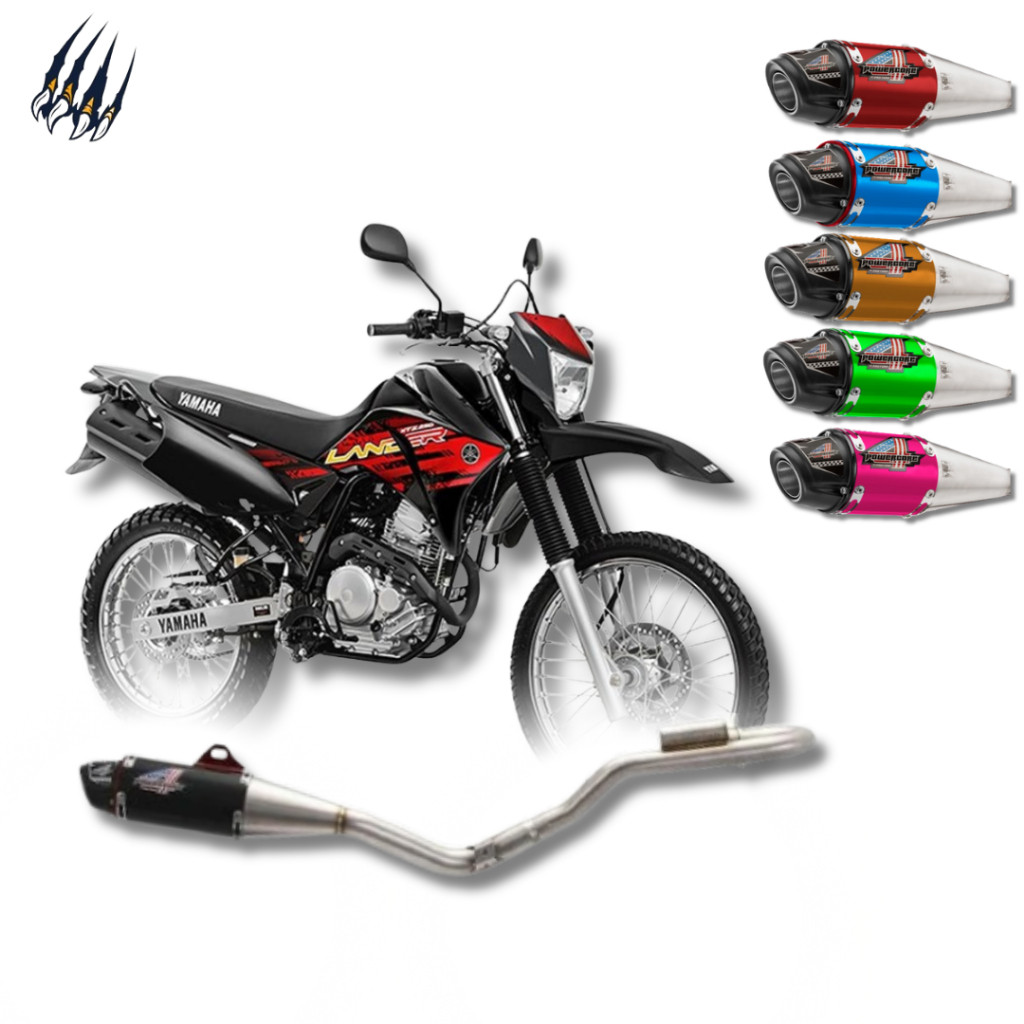 Escapamento e Ponteira Pro Tork Powercore 4 XTZ 250 Lander 2006 2007 2008 Esportivo Bomber Flux Aço