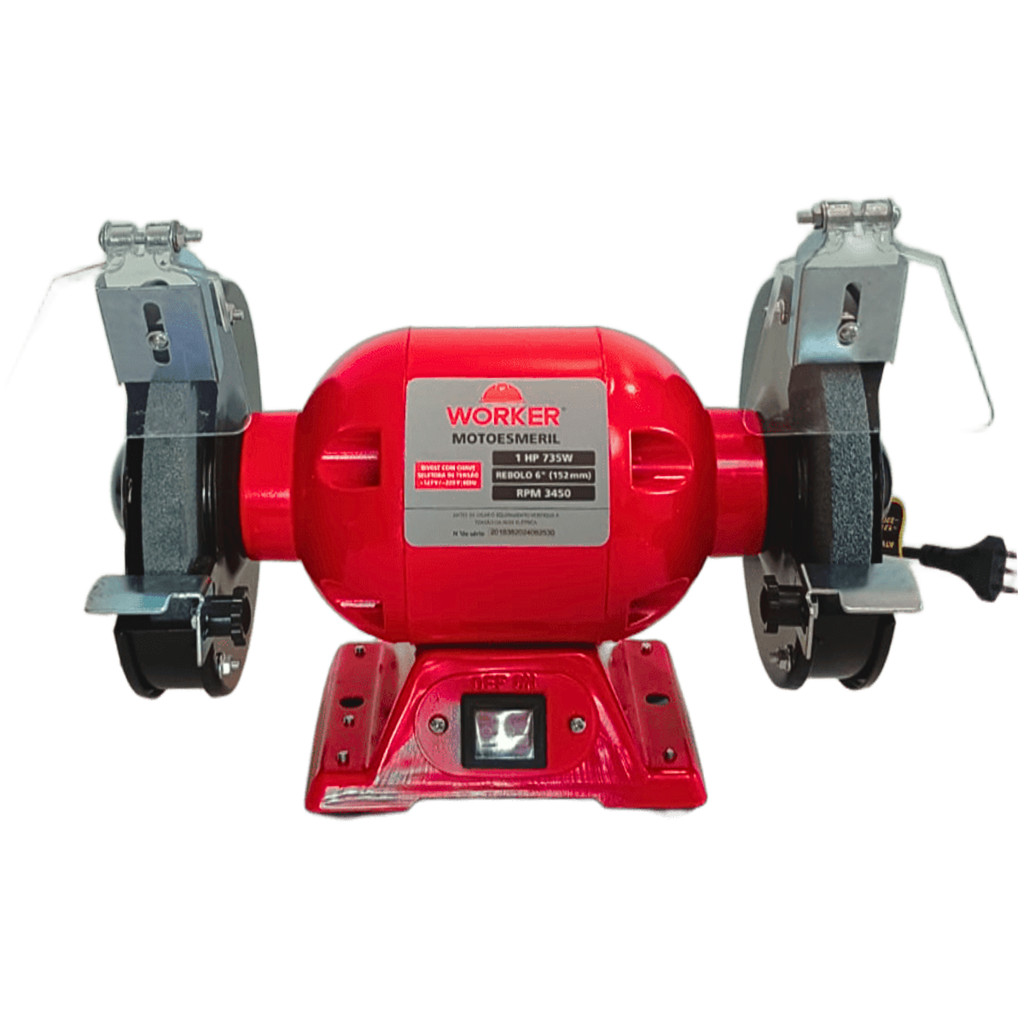 Maquina de Afiar Ferramentas Motor Potente de 1hp 735w Bivolt 127v e 220v + 2 Pedras De Afiar