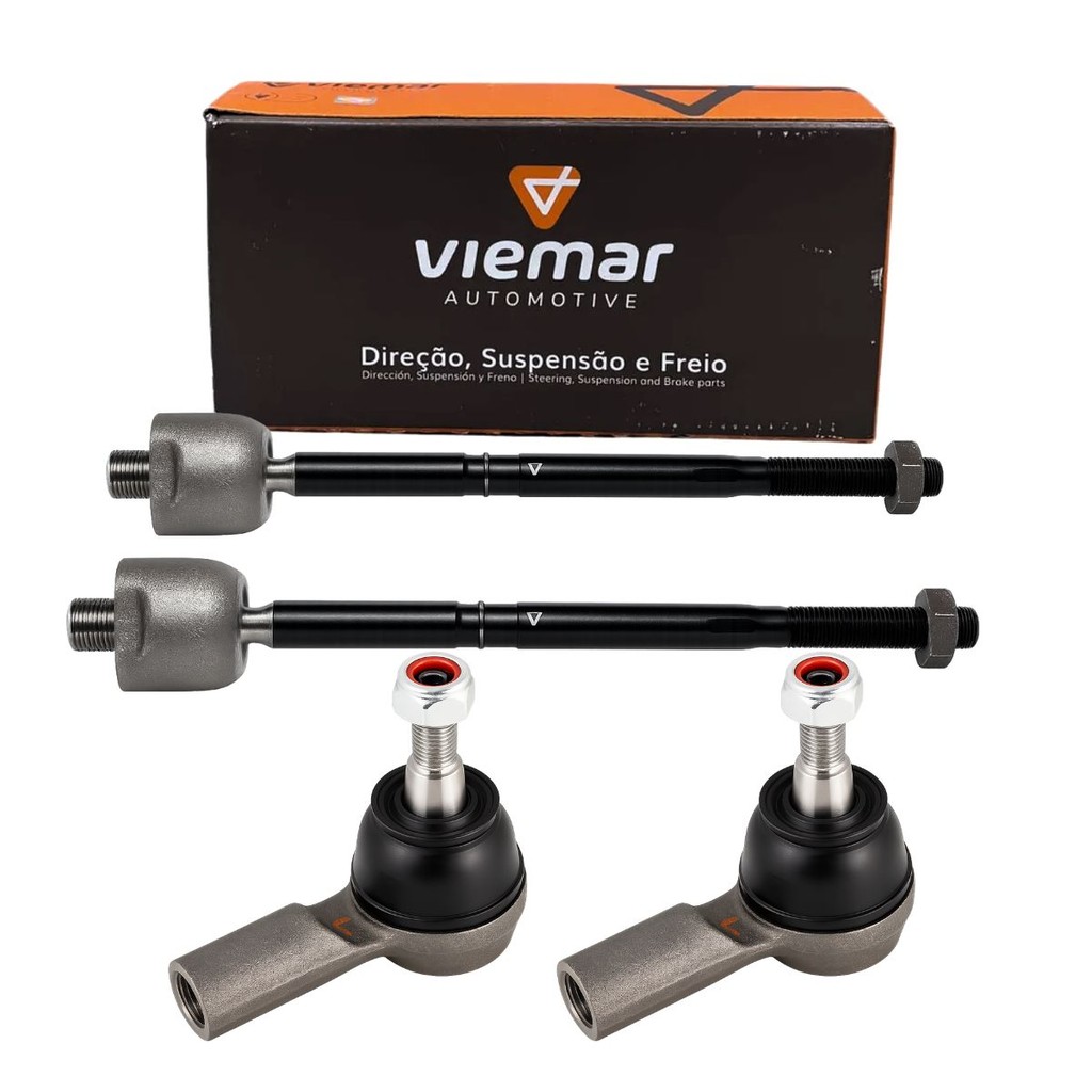 Kit Terminal Ponteira + Terminal Barra Axial Spin 2012 até 2014 Viemar