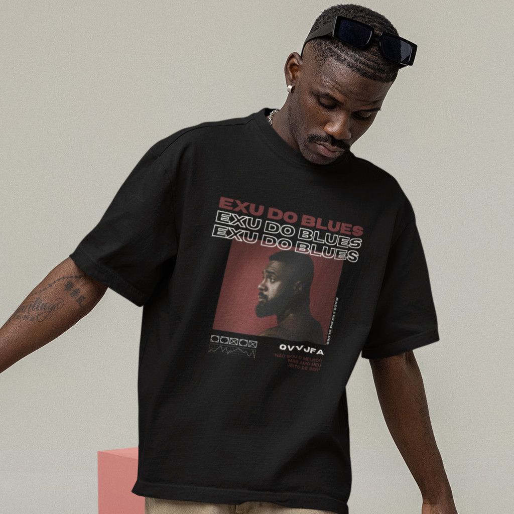 Camiseta Premium Baco 100% Algodão Exu do Blues Música Rap Brasileiro Moda Streetwear Envio Rápido