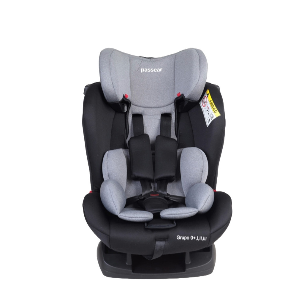 Cadeira Infantil P/ Carro Vita 0-36kg Preta e Cinza -Passear