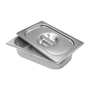 Cuba Gastronomica Gn 1/4x65mm 162x265mm Inox E=0,7 Com Tampa em Oferta na Shopee