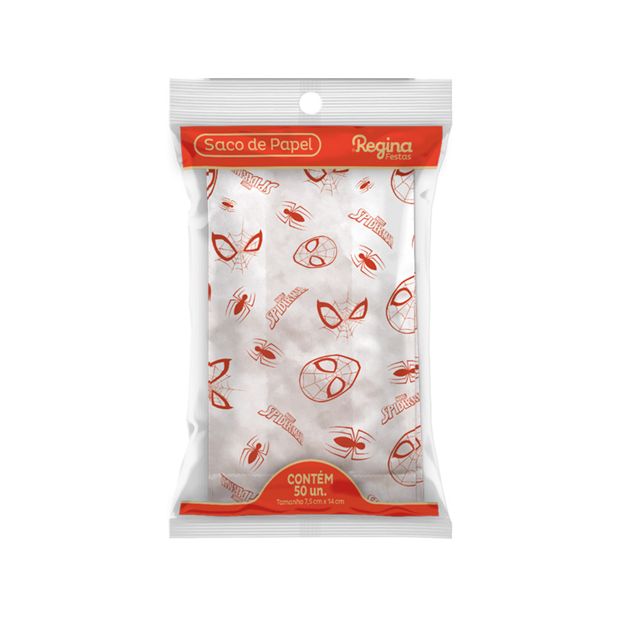 Saco de Papel - Spider Man - 50 unidades - Regina - Rizzo em Oferta na Shopee