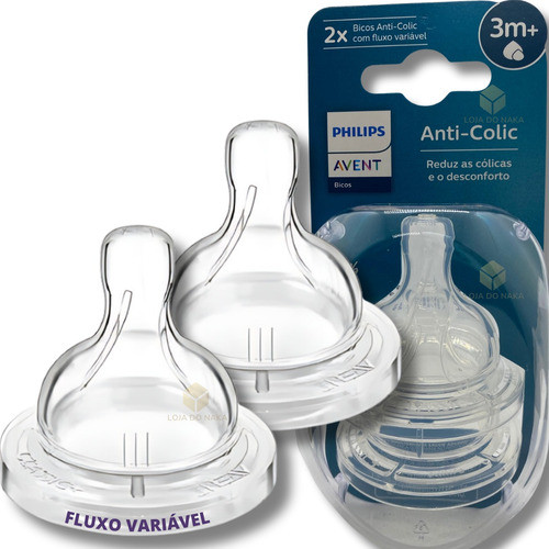 Bico Mamadeira Avent Clássica Philips Nº3 Com Fluxo Variável