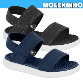 Sandália Masculina Infantil Molekinho Fechamento Velcro Confortável Antiderrapante em Oferta na Shopee