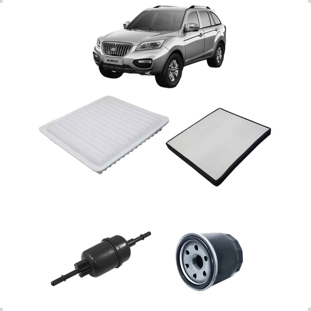 Kit De Filtros Lifan X60 1.8 16v Apos 2013 em Oferta na Shopee