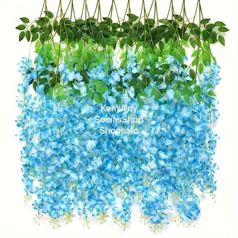 Kit 12/24 Pendentes Planta Cerejeira Artificial Premium 110cm  Decoração Vertical Enfeite