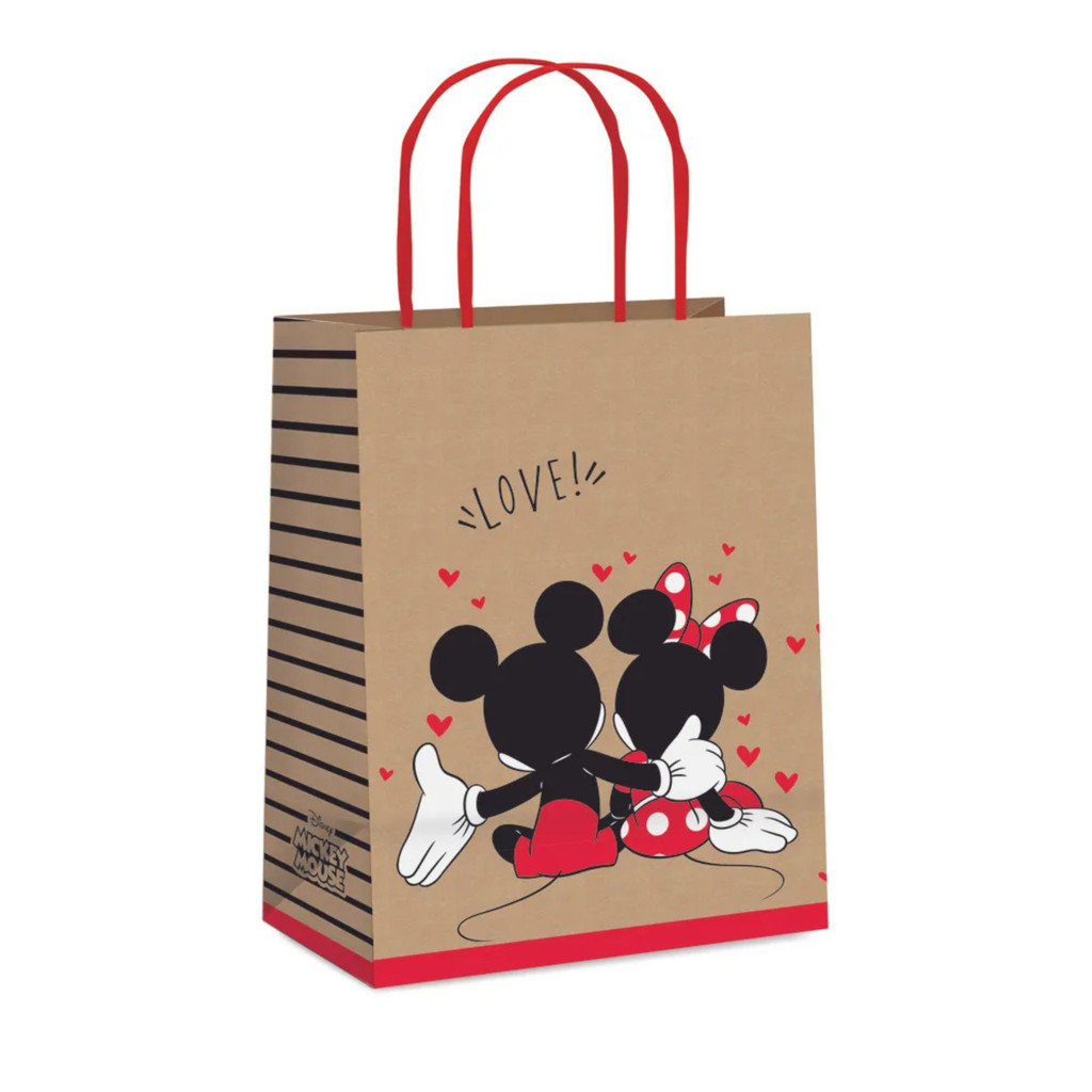Sacola de Papel Mickey/Minnie 32x26,5cm Cromus - 1 Unidade