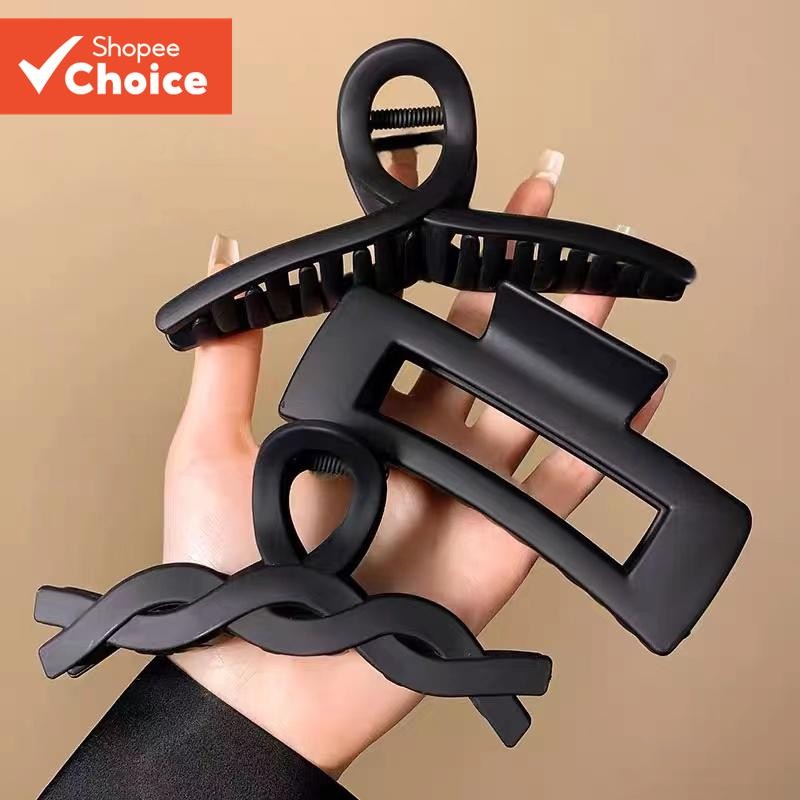 Grampo De Cabelo Preto Série Hair Clip Coreano Estilo Ponytail Mulher Fashion Shark Menina...