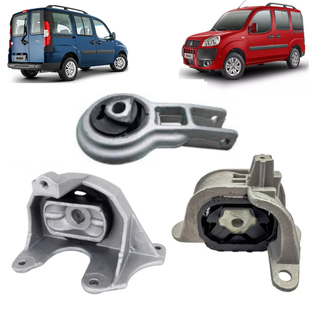 Kit Coxim Do Motor E Cambio Fiat Doblo 1.8 2004 Até 2010