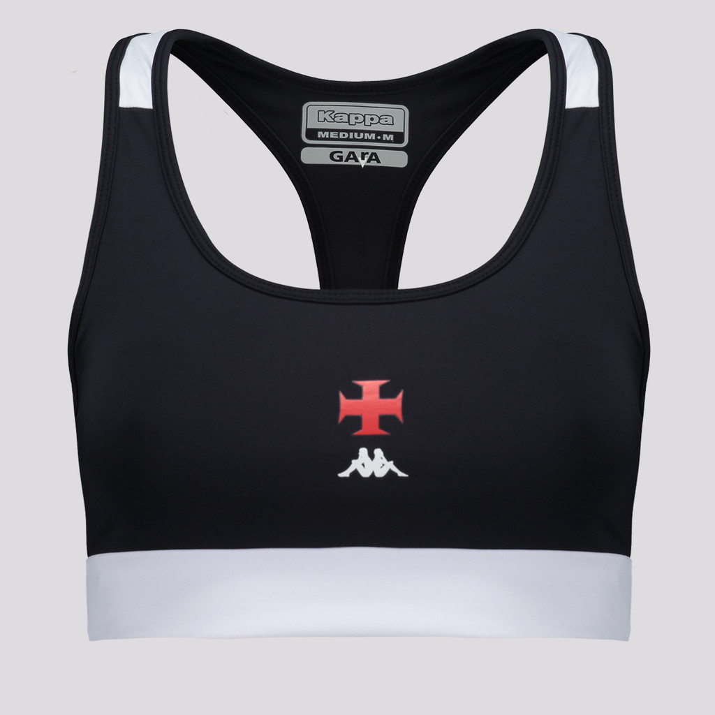 Top Kappa Vasco Supp Color Feminino Preto e Branco em Oferta na Shopee