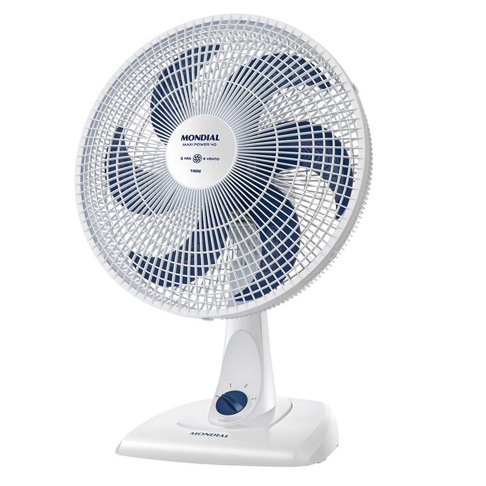 Ventilador De Mesa Mondial Branco 6 Pás 40cm 220V