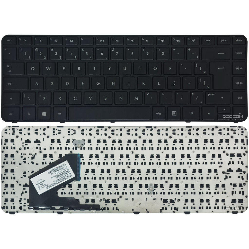 Teclado Para Notebook Hp Pavilion 14-b065br 14-b080br 14-b085br 14-b090br Layout Br Com Frame e Ç
