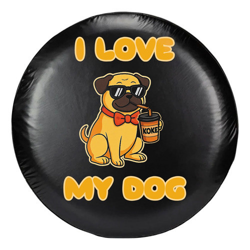 Capa Estepe Personalizada Pneu Ecosport I Love My Dog