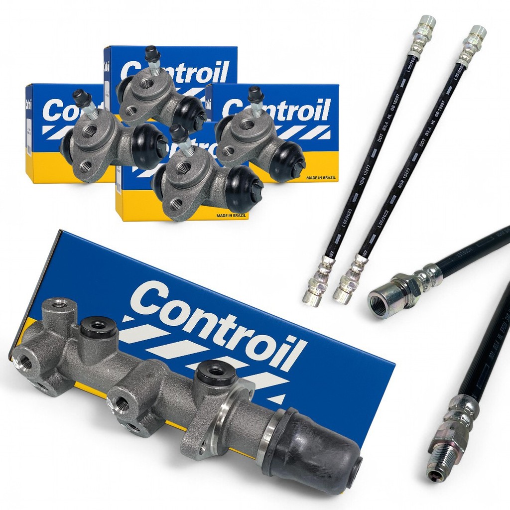 Kit Cilindro Freio Fusca 69 a 81 CONTROIL NORFLEX Mestre + Roda + Flexível 1300 1500 1600