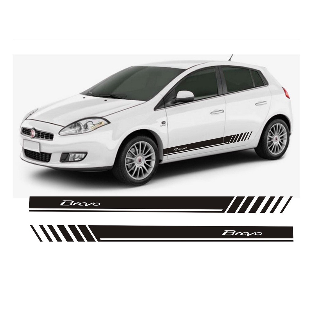 Adesivo Lateral Para Fiat Bravo Faixa BF5 Fita Colante Faixa Adesiva Tuning Acessórios