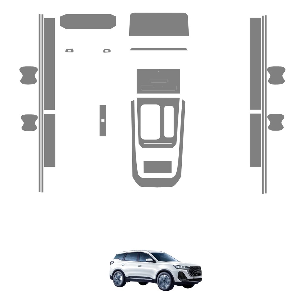 Película PPF Proteção Kit Interior Exterior Chery Tiggo 7 Pro 2026 2027 Transparente TPU Anti Risco