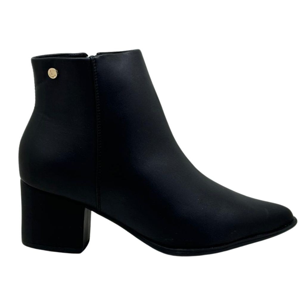 Bota Feminina Cano Curto Salto Bloco Via Uno 828011 Original