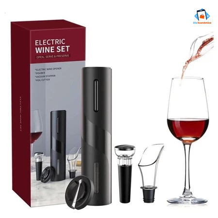Abridor De Vinho Elétrico Automático A Pilha Saca Rolha Prático Para Cozinha Presente