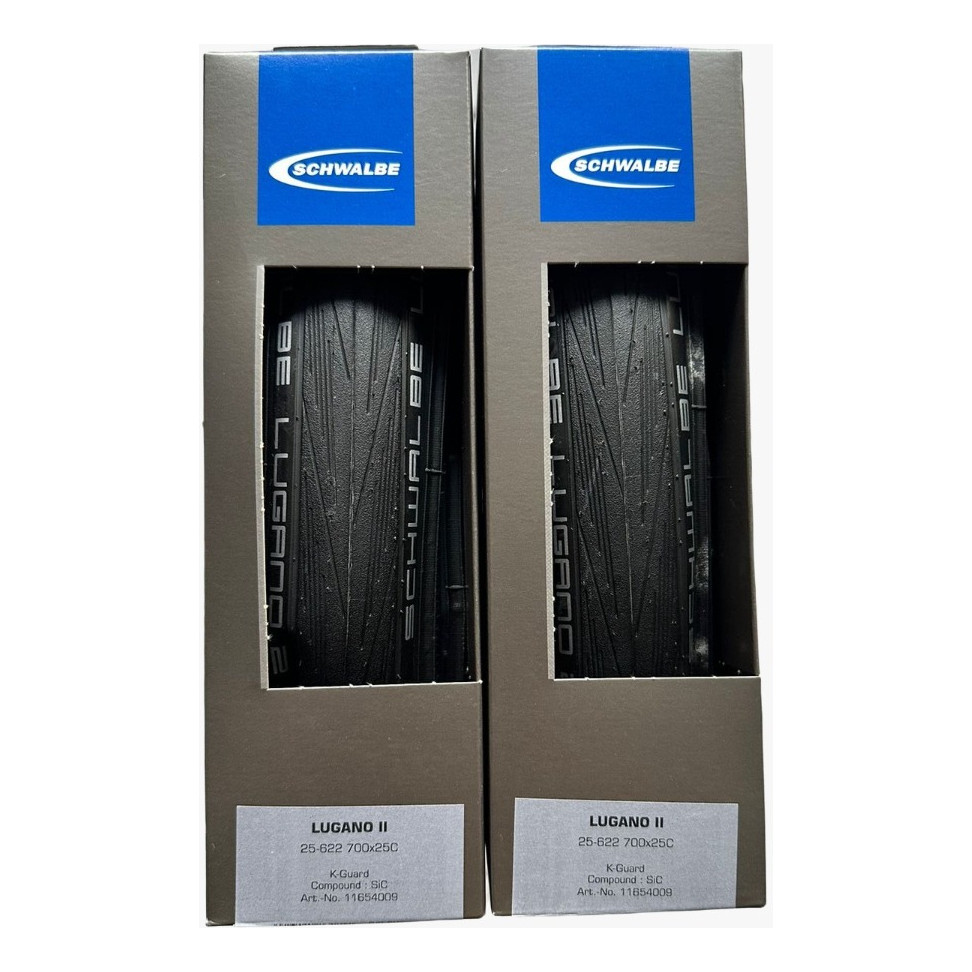 Pneu Speed Schwalbe Lugano 2 K-guard Active 700x25 Liteskin Cor Preto