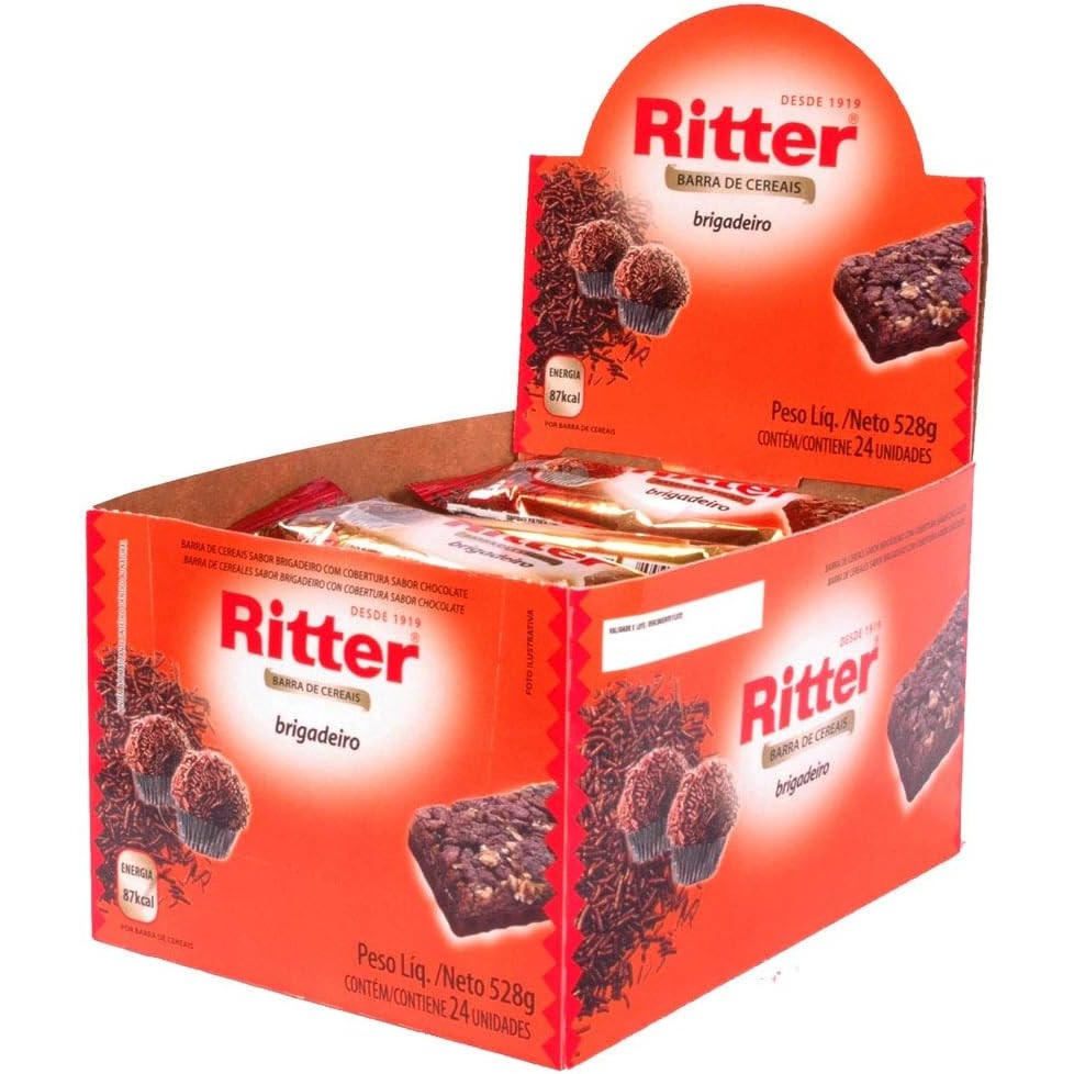 Barra De Cereal Brigadeiro Ritter Com 24 Unidades De 22g