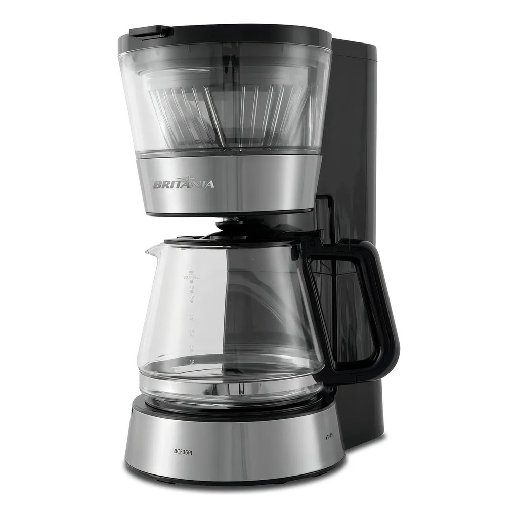Cafeteira portátil Britânia BCF36PI semi automática preta de filtro 220V