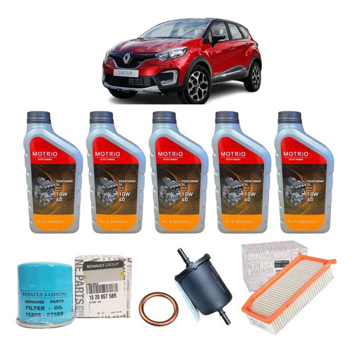 Kit Revisão Com Filtros Renault Captur 1.6 16v