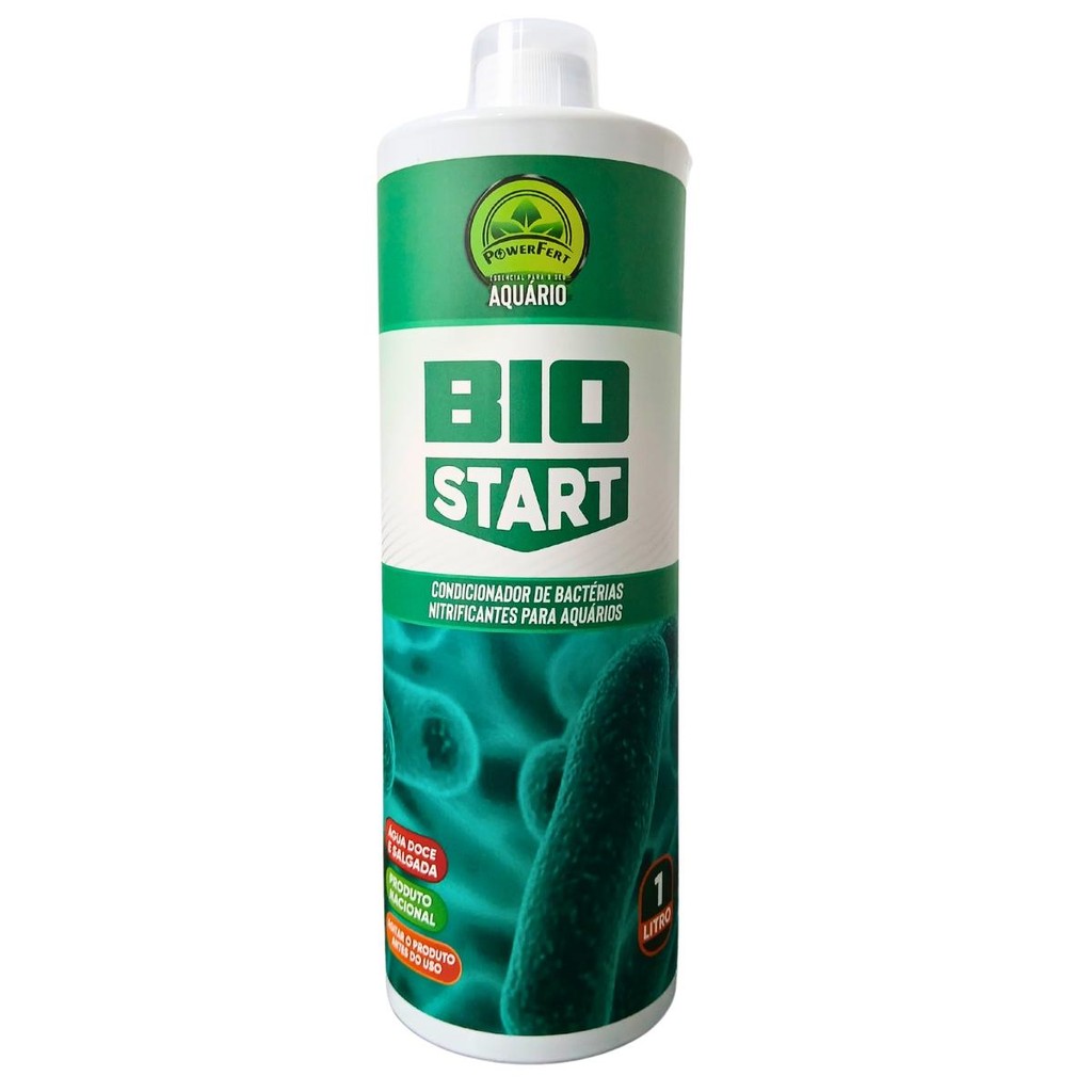 Powerfert Bio Start 1L Ciclagem Aquário Doce Marinho