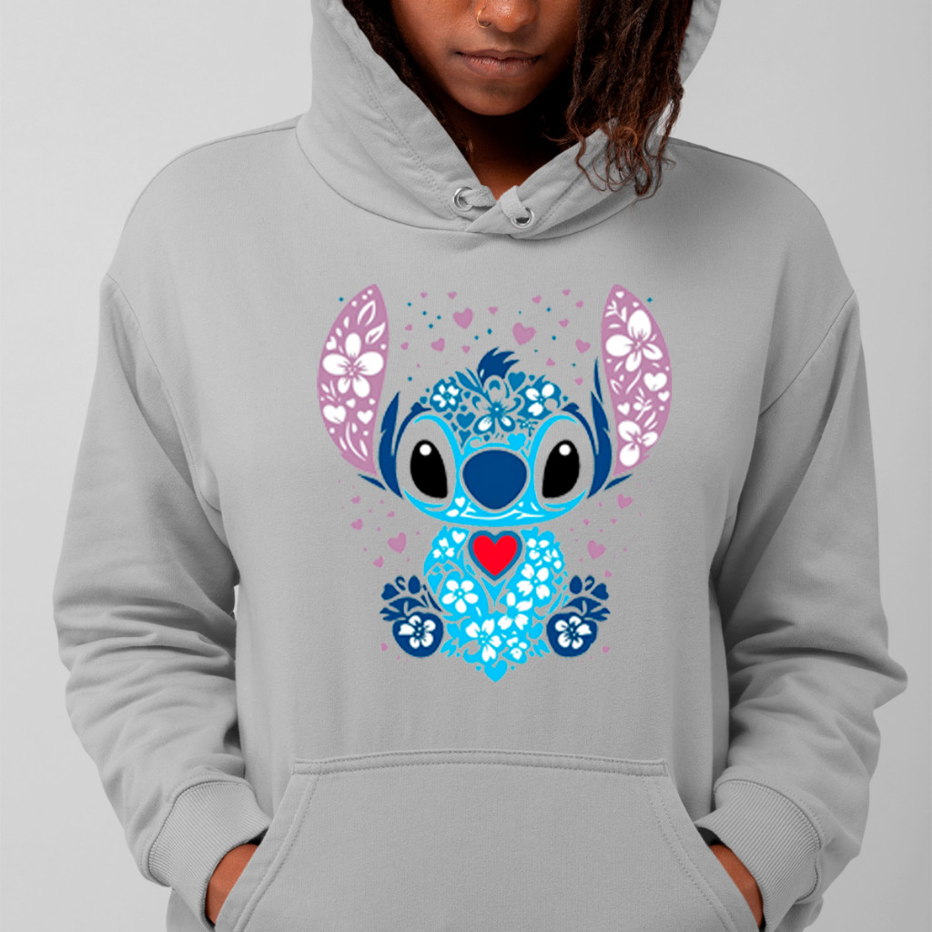 Abrigo De Frio Inverno Lilo Stitch Vazado Coração Moda Feminina Algodão Confortável Lançamento