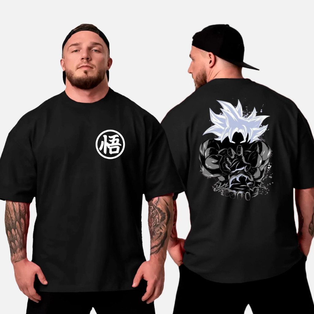 Camiseta Camisa masculina estilosa treino academia goku lançamento t-shit 100% algodão