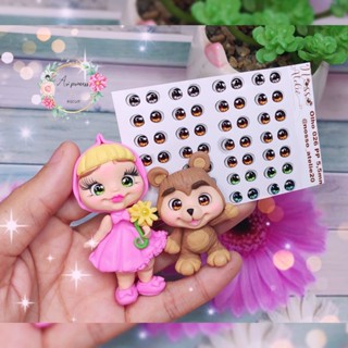 Olho adesivo resinado modelo 026 biscuit, boneca personalizada, eva feltro e tecido. em Oferta na Shopee